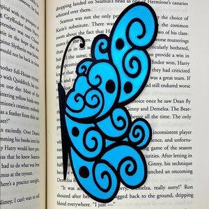 Blue and Black Butterfly 3D Printed Bookmark